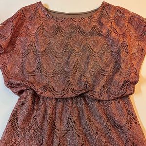 Rose gold women’s fringe top